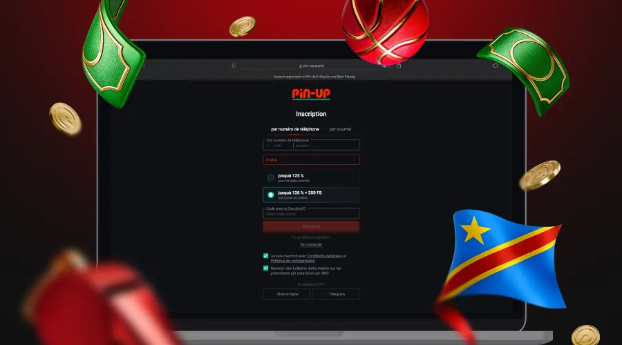 Inscription à Pin Up Bet